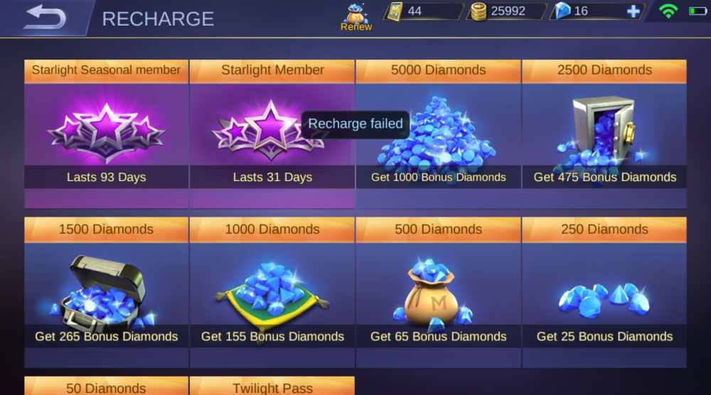 Mendapat Diamond Mobile Legends